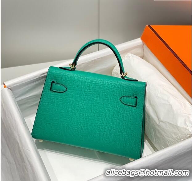 Market Sells Hermes Mini Kelly II Bag 19cm in Epsom Leather 0118 Imperial Green 2025