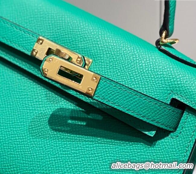 Market Sells Hermes Mini Kelly II Bag 19cm in Epsom Leather 0118 Imperial Green 2025