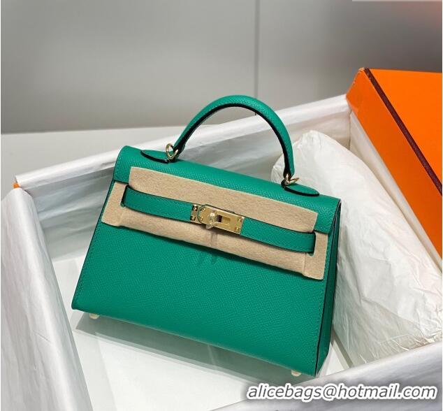 Market Sells Hermes Mini Kelly II Bag 19cm in Epsom Leather 0118 Imperial Green 2025