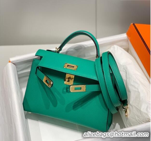 Market Sells Hermes Mini Kelly II Bag 19cm in Epsom Leather 0118 Imperial Green 2025