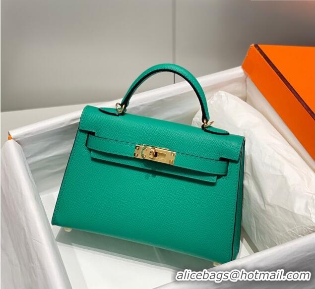 Market Sells Hermes Mini Kelly II Bag 19cm in Epsom Leather 0118 Imperial Green 2025