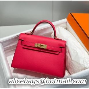 Top Design Hermes Mini Kelly II Bag 19cm in Epsom Leather 0118 Acme Pink 2025