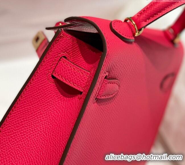 Top Design Hermes Mini Kelly II Bag 19cm in Epsom Leather 0118 Acme Pink 2025