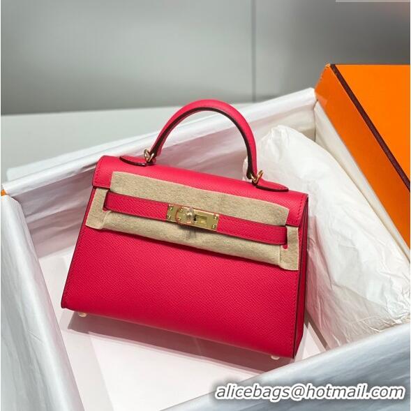 Top Design Hermes Mini Kelly II Bag 19cm in Epsom Leather 0118 Acme Pink 2025