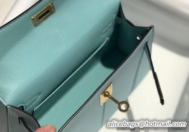 Famous Brand Hermes Mini Kelly II Bag 19cm in Epsom Leather 0118 Breeze Blue 2025