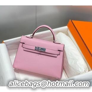 Market Sells Hermes Mini Kelly II Bag 19cm in Epsom Leather 0118 Mallow Purple/Silver 2025