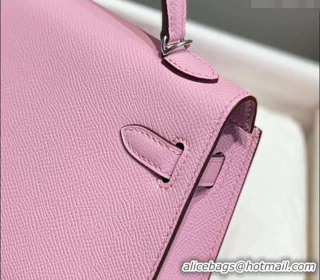 Market Sells Hermes Mini Kelly II Bag 19cm in Epsom Leather 0118 Mallow Purple/Silver 2025