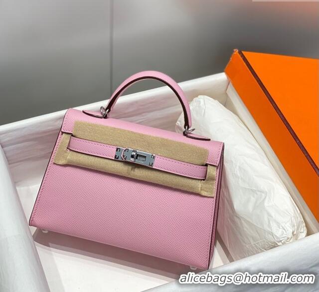 Market Sells Hermes Mini Kelly II Bag 19cm in Epsom Leather 0118 Mallow Purple/Silver 2025