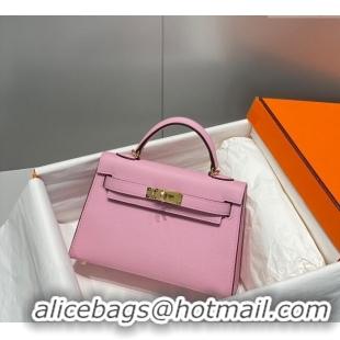 Buy Classic Hermes Mini Kelly II Bag 19cm in Epsom Leather 0118 Mallow Purple/Gold 2025