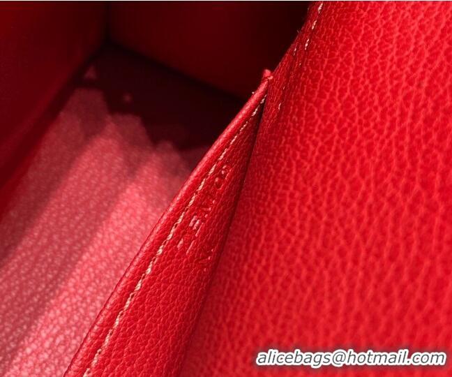 Top Grade Hermes Mini Kelly II Bag 19cm in Epsom Leather 0118 Chinese Red 2025