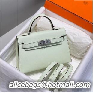 Well Crafted Hermes Mini Kelly II Bag 19cm in Epsom Leather 0118 Bubble Green 2025