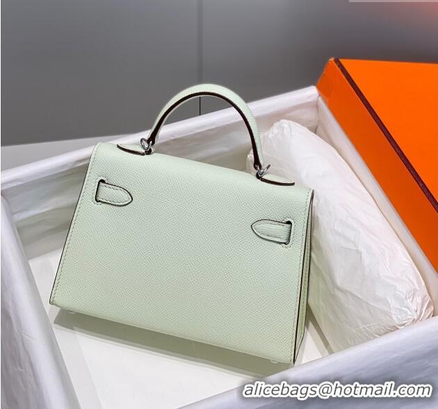 Well Crafted Hermes Mini Kelly II Bag 19cm in Epsom Leather 0118 Bubble Green 2025