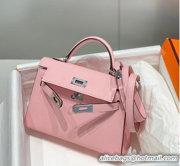 Low Cost Hermes Mini Kelly II Bag 19cm in Epsom Leather 0118 3Q Pink 2025