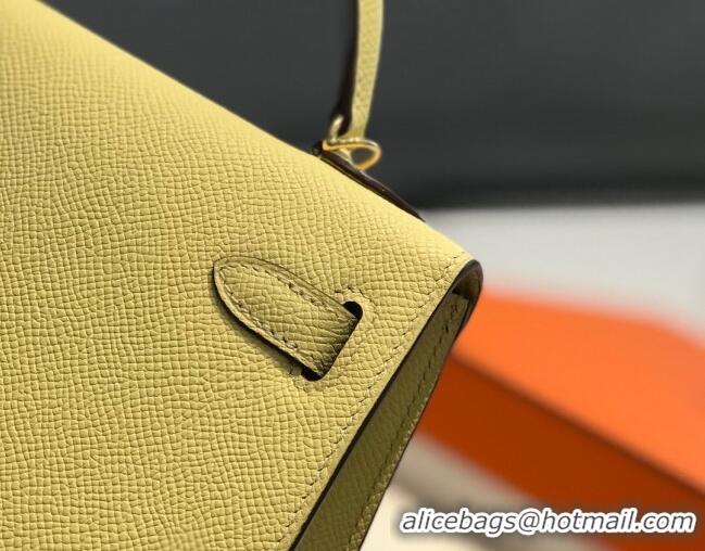 Traditional Discount Hermes Mini Kelly II Bag 19cm in Epsom Leather 0118 Chick Yellow 2025