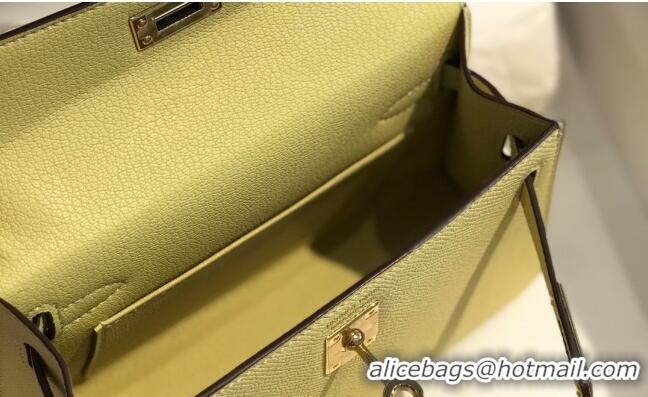 Traditional Discount Hermes Mini Kelly II Bag 19cm in Epsom Leather 0118 Chick Yellow 2025