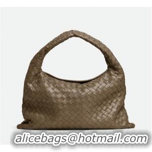 Best Price Bottega Veneta Large Hop Shoulder Bag With Intrecciato Calf Leather 763970 Pinecone