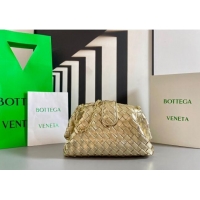 Top Grade Bottega Veneta Lauren 1980 Clutch bag With Chain in Intrecciato Leather 785807 Gold 2024