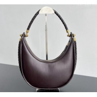 New Design Bottega Veneta Hula Hoop Hobo Bag in Smooth Leather 794902 Fondant Brown 2024