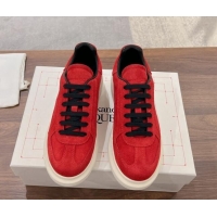 Buy Luxury Alexander McQueen Oversized Retro Sneakers in Suede Red 1225068