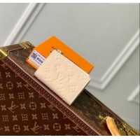 Pretty Style Louis Vuitton Lisa Wallet in Cream Beige Supple Grained Leather M12674 2024 LV Ski Collection