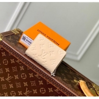 Trendy Design Louis Vuitton Clea Wallet in Cream Beige Supple Grained Leather M12188 2024 LV Ski Collection