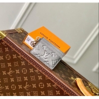 Good Product Louis Vuitton LV Charms Card Holder Wallet in Gunmetal Black Supple Grained Leather M12178 2024 LV Ski Coll