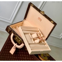 Pretty Style Louis Vuitton Boîte Bijoux 34 Jewelry Vanity Case M20076 Beige 2024