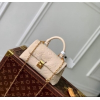 Promotional Louis Vuitton Nano Madeleine Top Handle Bag in Supple Grained Leather M12145 Cream White 2024