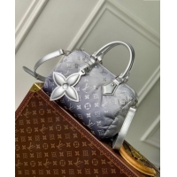 Shop Cheap Louis Vuitton Speedy Bandouliere 25 Bag in Frost Gradient Silver Monogram Nylon M11848 2024