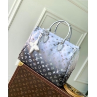 Super Quality Louis Vuitton OnTheGo MM Tote Bag in Frost Gradient Silver Monogram Nylon M11847 2024