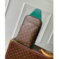 Top Quality Louis Vuitton Mens Avenue Slingbag in Borneo Green Monogram Macassar Canvas M12734