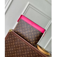 Top Grade Louis Vuitton Pochette Voyage Souple Pouch in Monogram Macassar Canvas M13356 Pondichery Pink 2024