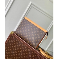 Super Quality Louis Vuitton Pochette Voyage MM Pouch in Monogram Macassar Canvas M12820 Safran Yellow 2024