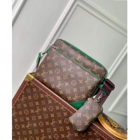 Best Price Louis Vuitton Mens Trio Messenger bag in Monogram Macassar Canvas M12766 Borneo Green 2024