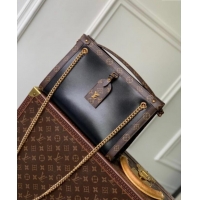 Best Price Louis Vuitton Nova PM Tote Bag in Black Calfskin and Monogram Canvas M13140 2024