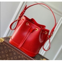 Low Cost Louis Vuitton Noe BB Bucket Bag in Epi Grained Leather M12847 Red 2025