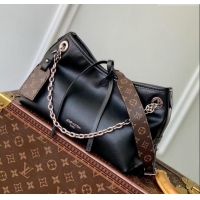 Modern Grade Louis Vuitton CarryAll Vibe BB Bag in Black Lambskin Leather M12888 2025