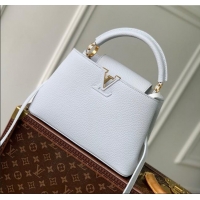 Top Quality Louis Vuitton Capucines BB Bag in Taurillon Leather M24656 Light Blue 2025