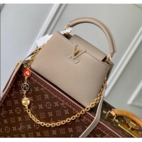 Grade Quality Louis Vuitton My Capucines Bag in Taurillon Leather K00014 Grey 2025