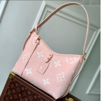 New Fashion Louis Vuitton CarryAll PM Bag in Pink/Beige Embossed Grained Cowhide Leather M14209 2025