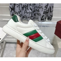 Good Quality Gucci Calf Leather Ace Sneakers White 1119100