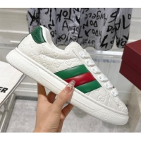 Popular Style Gucci GG Leather Ace Sneakers White 1119102