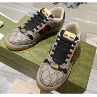 Purchase Gucci Screener Trainer Sneakers in GG Canvas with Web Beige/Black 1119135