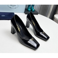 Unique Style Prada Patent leather high heeled pumps 9cm Black 1227026