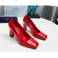 Good Quality Prada Patent leather high heeled pumps 9cm Red 1227027