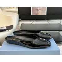 Best Price Prada Patent leather flat mules Black 1227044