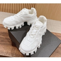 aaaaa Prada Men's Cloudbust Thunder Sneakers in Knit and Rubber White 1227116