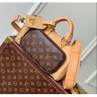 Best Price Louis Vuitton Keepall Bandouliere 25 Bag in Beige Cowhide Leather and Monogram Canvas M12627 2025