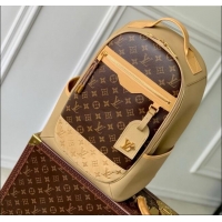 Top Grade Louis Vuitton Outdoor Backpack in Beige Cowhide Leather and Monogram Canvas M12624 2025