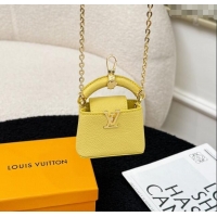 Best Price Louis Vuitton Micro Bag Capucines Pouch Bag Charm 0115 Yellow 2025